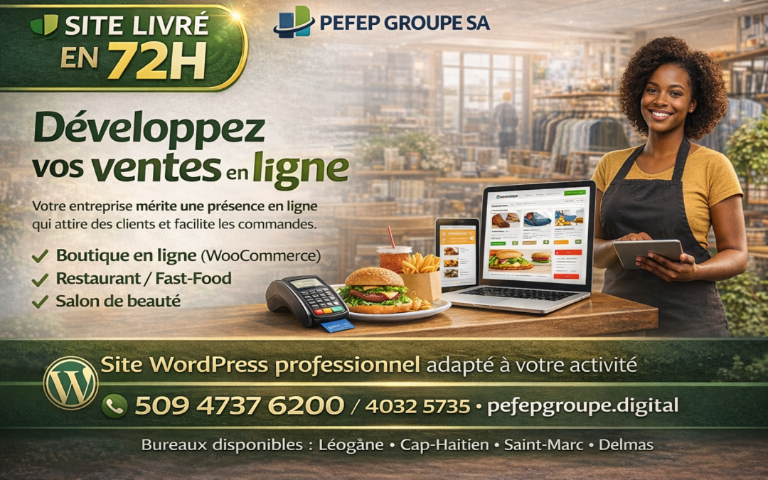 Site Web pour Salon de Beauté, Spa ou Barbier en Haïti