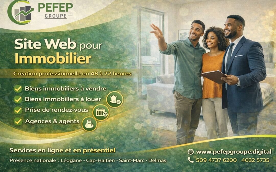 Site Immobilier pour Agence en Haïti